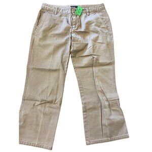 Gap Womens Khaki Beige Cotton Straight-Leg Pants Size 4